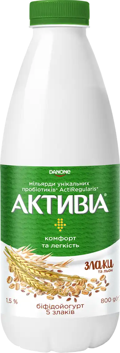 Йогурт питний Активіа 5 злаків 1,5% 800 г