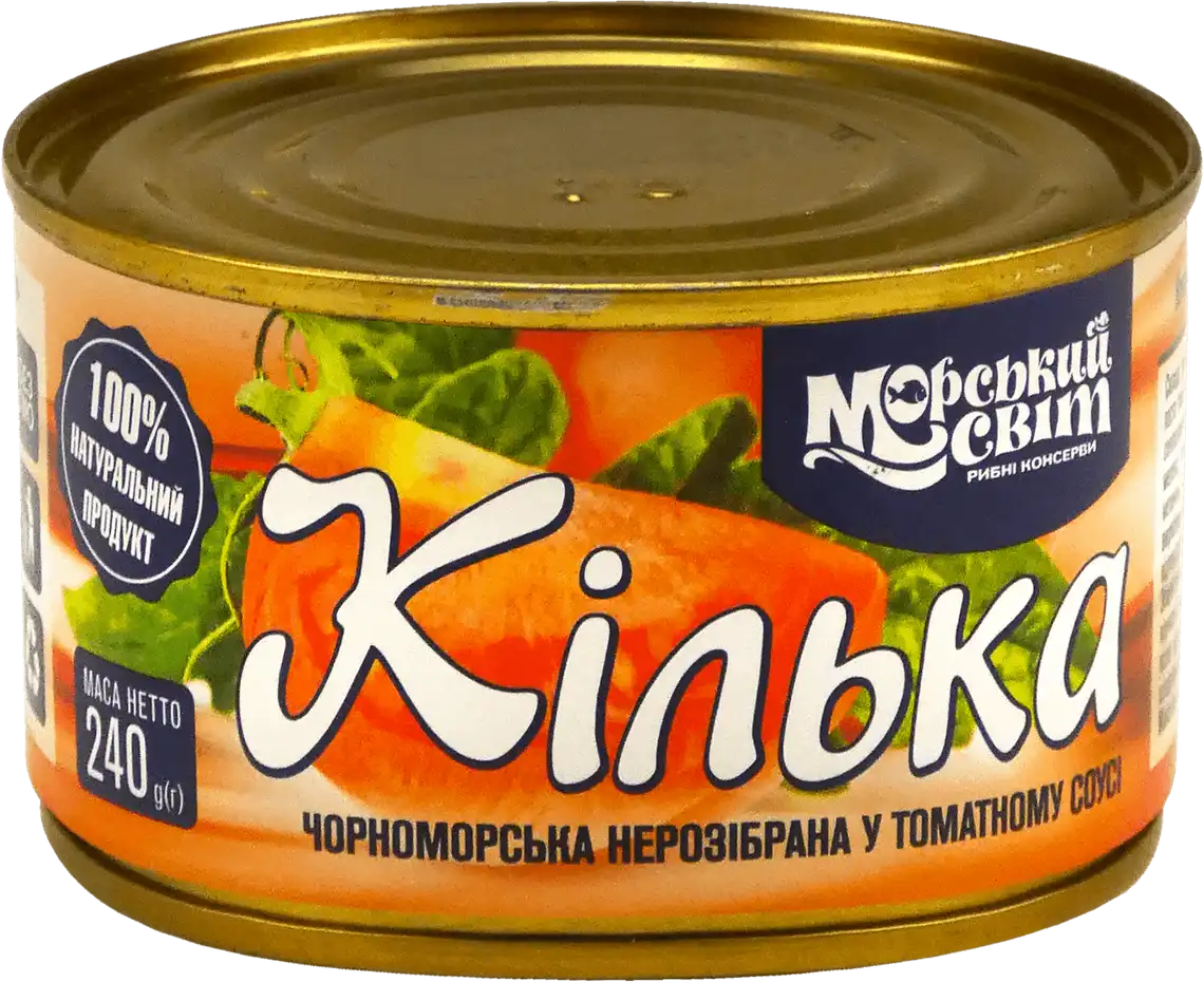 Кілька Морський Мир чорноморська в томатному соусі 240 г