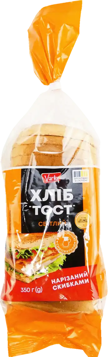 Хліб Тост світлий нарізаний 350г