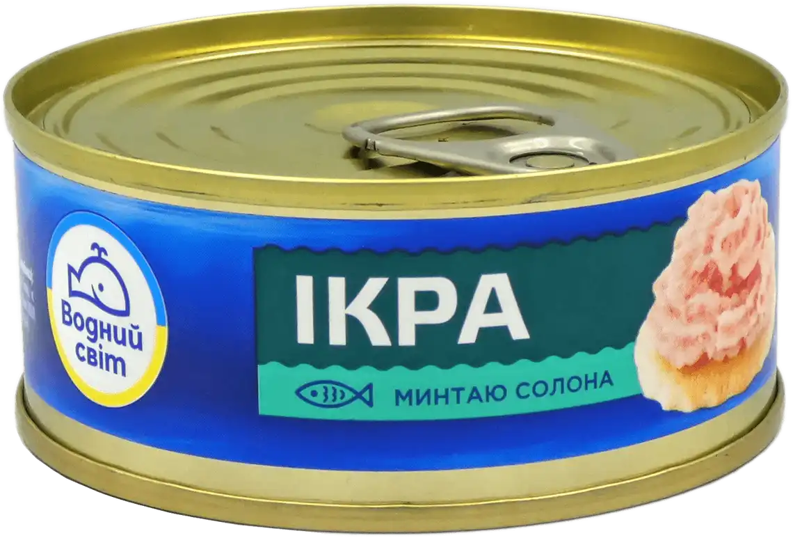 Ікра минтаю Водний Світ солона 100 г
