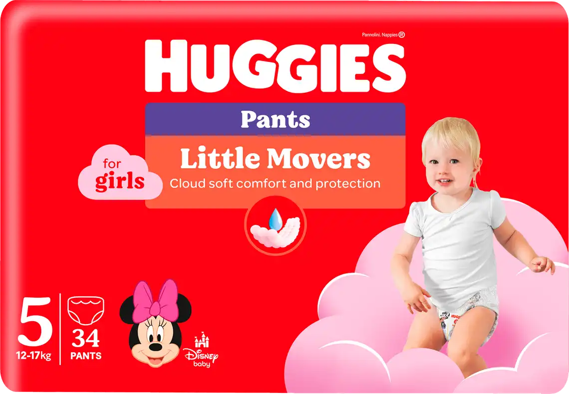 Підгузки-трусики Huggies Pants для дівчаток розмір 5 (12-17 кг) 34 шт