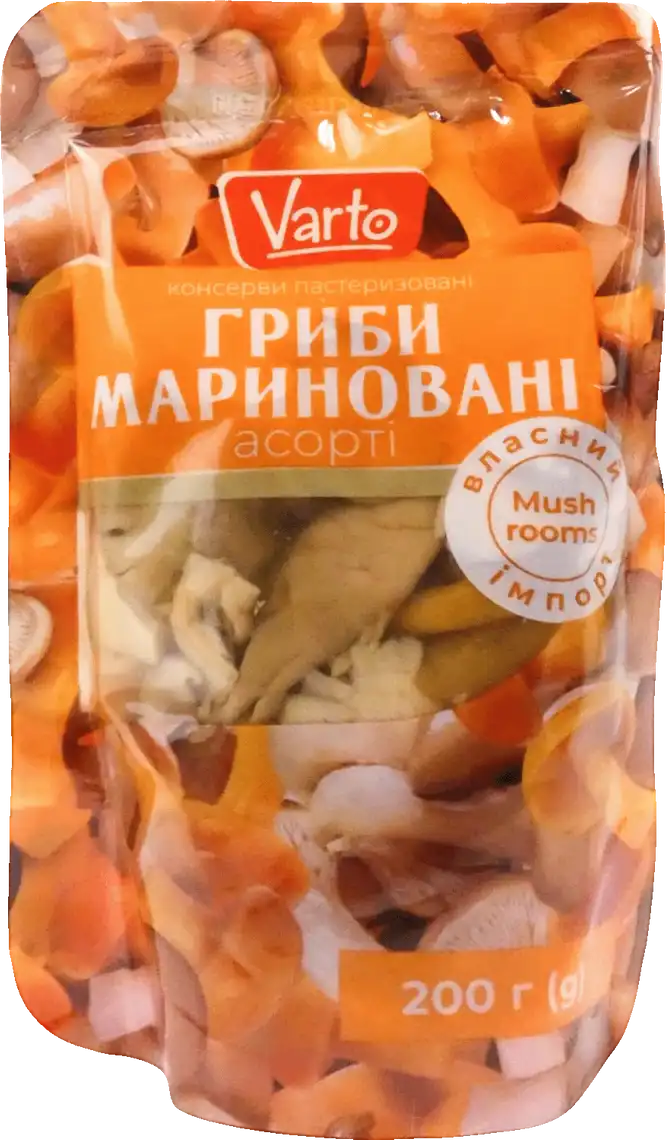 Гриби асорті Varto мариновані 200 г