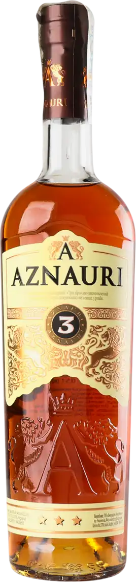 Коньяк Aznauri 3 зірки 40% 500 мл