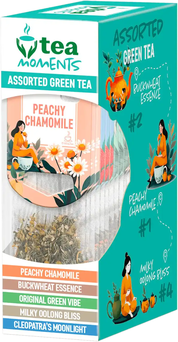 Чай Tea Moments зелений асорті кадді-пакети 15x2.2 г