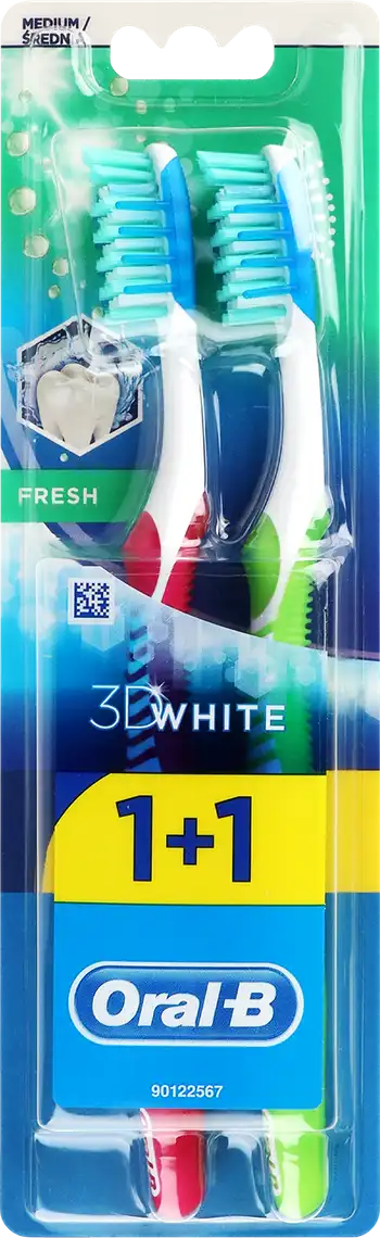 Щітка зубна Oral-B 3D White Fresh Medium 2шт