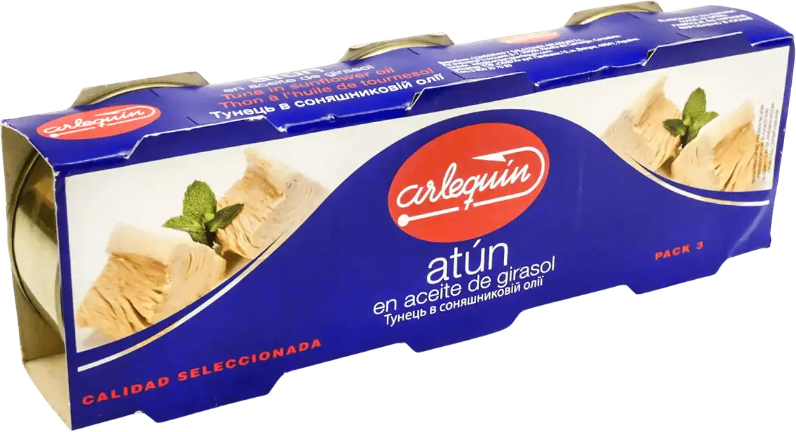 Тунець Arlequin шматочками в олії 3 шт по 77 г