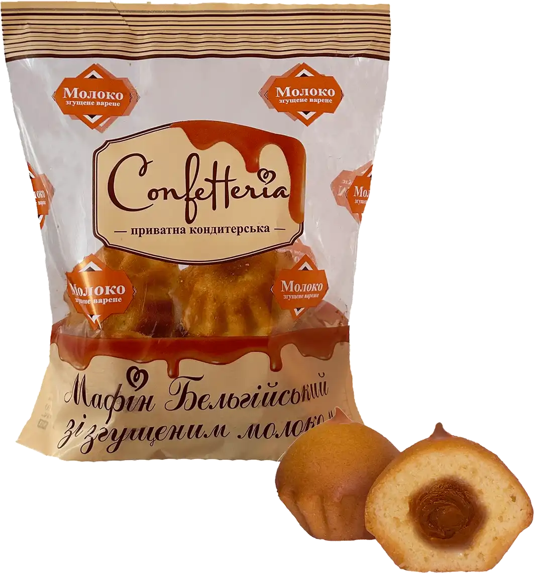 Мафiн Confiterri з наповнювачем згущене молоко ваговий