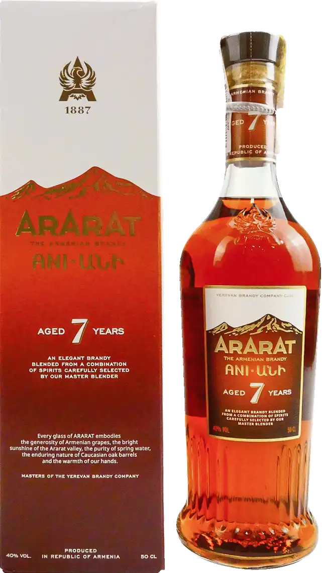 Бренді Ararat 7 років 40% 0,5 л