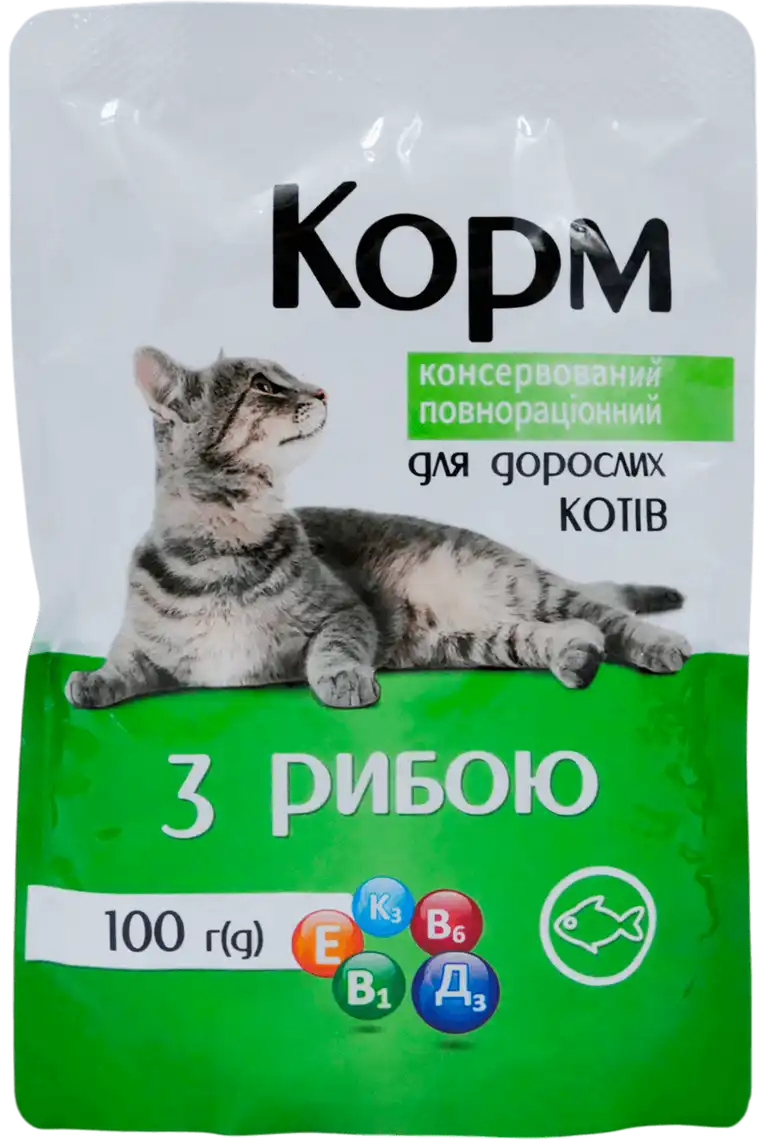 Корм для котів ЧИСТА ВИГОДА! з рибою 100 г