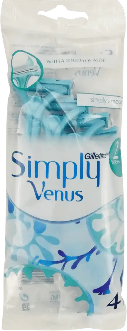 Станок для гоління Gillette Venus 2 Simply одноразовий жіночий 4шт/уп