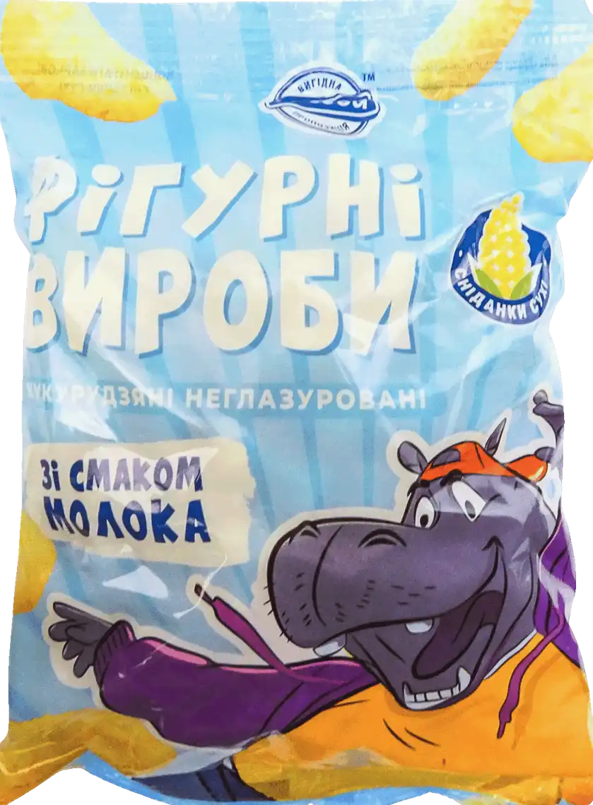 Вироби фігурні Вигода кукурудзяні зі смаком молока неглазурованi 60 г