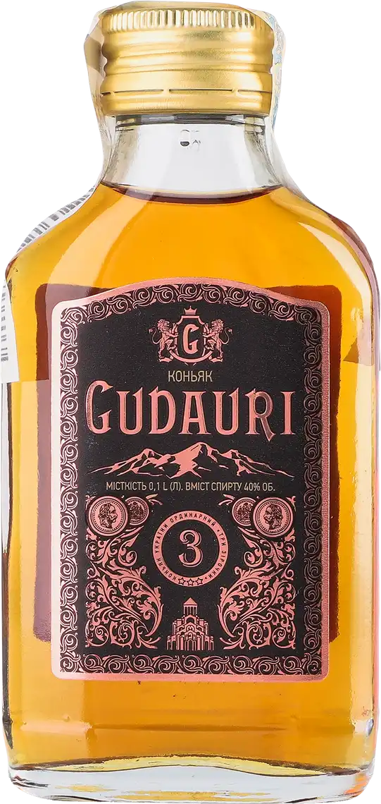 Коньяк Gudauri ординарний 3 зірки 40% 100 мл