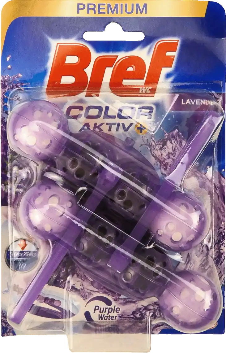 Туалетний блок Bref Color Aktiv Лаванда 2х50 г