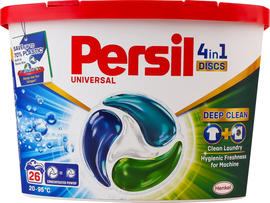 Диски для прання Persil Universal Deep Clean 4in1 Discs 26 шт по 16.5 г