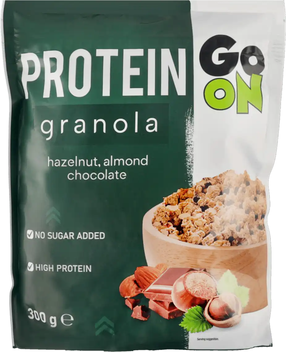 Гранола Go On Nutrition Protein з горіхами та шоколадом без цукру 300 г