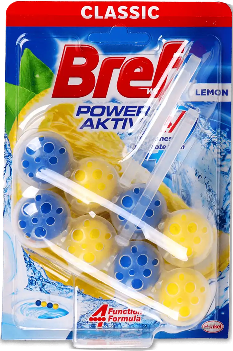Туалетний блок Bref Сила актив Лимон Дуопак 2×50 г