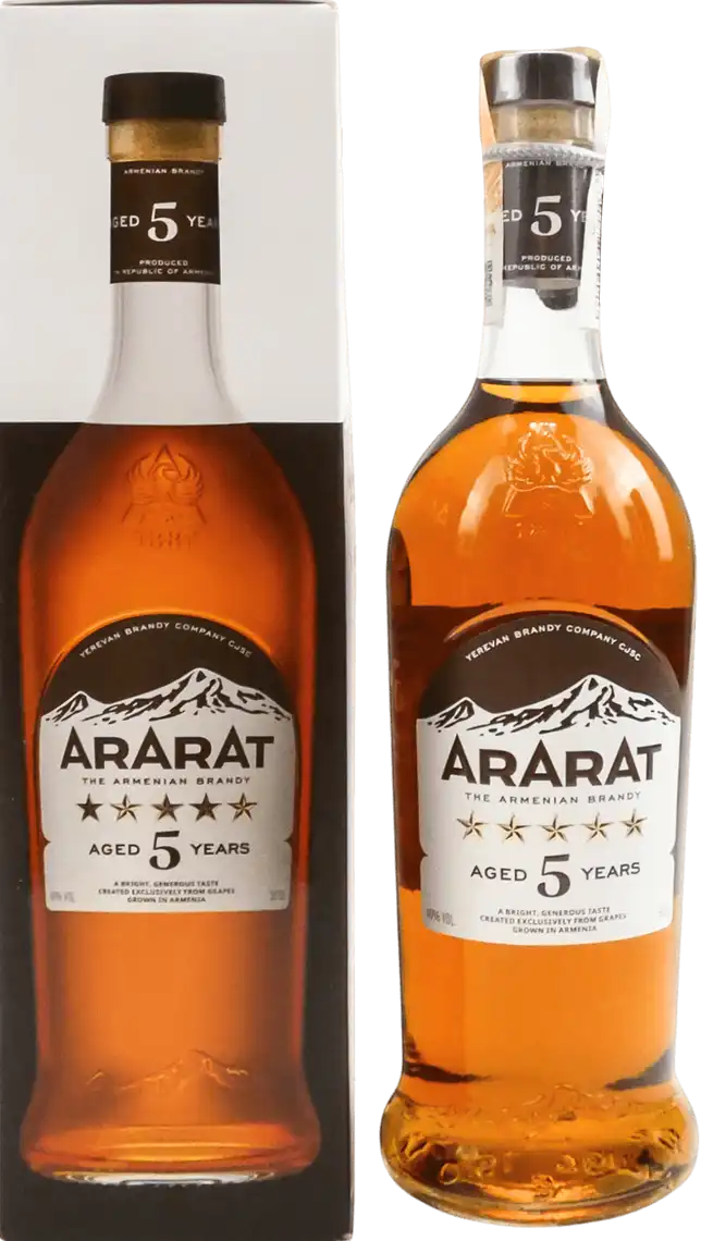 Бренді Ararat 5 зірок 40% 0.5 л