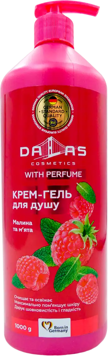 Крем-гель для душу Dalas Малина та м'ята 1000 мл