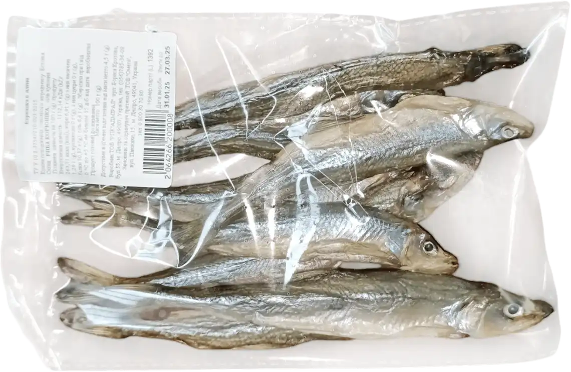 Корюшка в`ялена 100 г