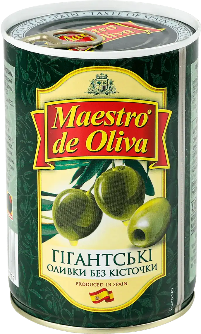 Оливки Maestro De Oliva Гігант без кісточки 420 г