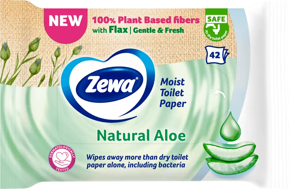 Папір туалетний Zewa Aloe Vera вологий 42 шт