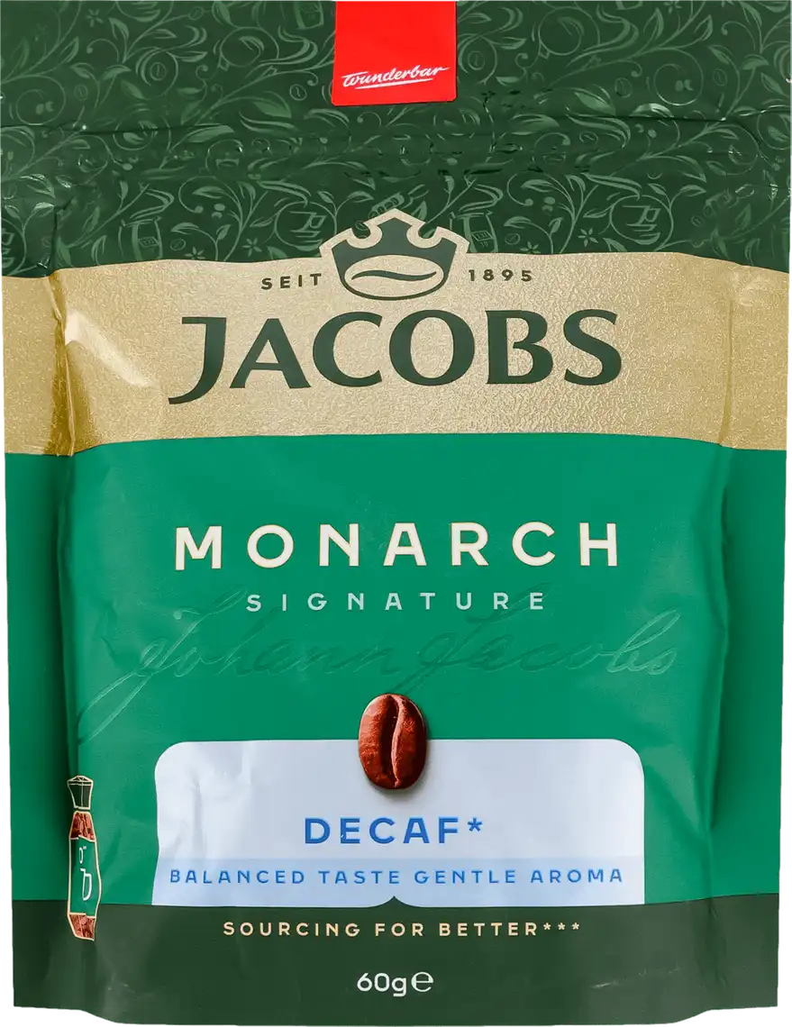 Кава розчинна сублімована Jacobs Monarch без кофеїну 60 г