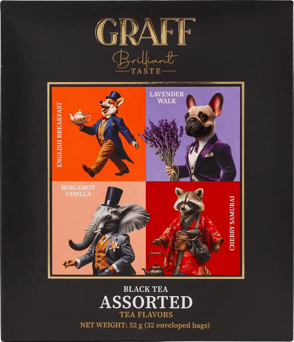 Чай чорний Graff Асорті 32 саше 52 г