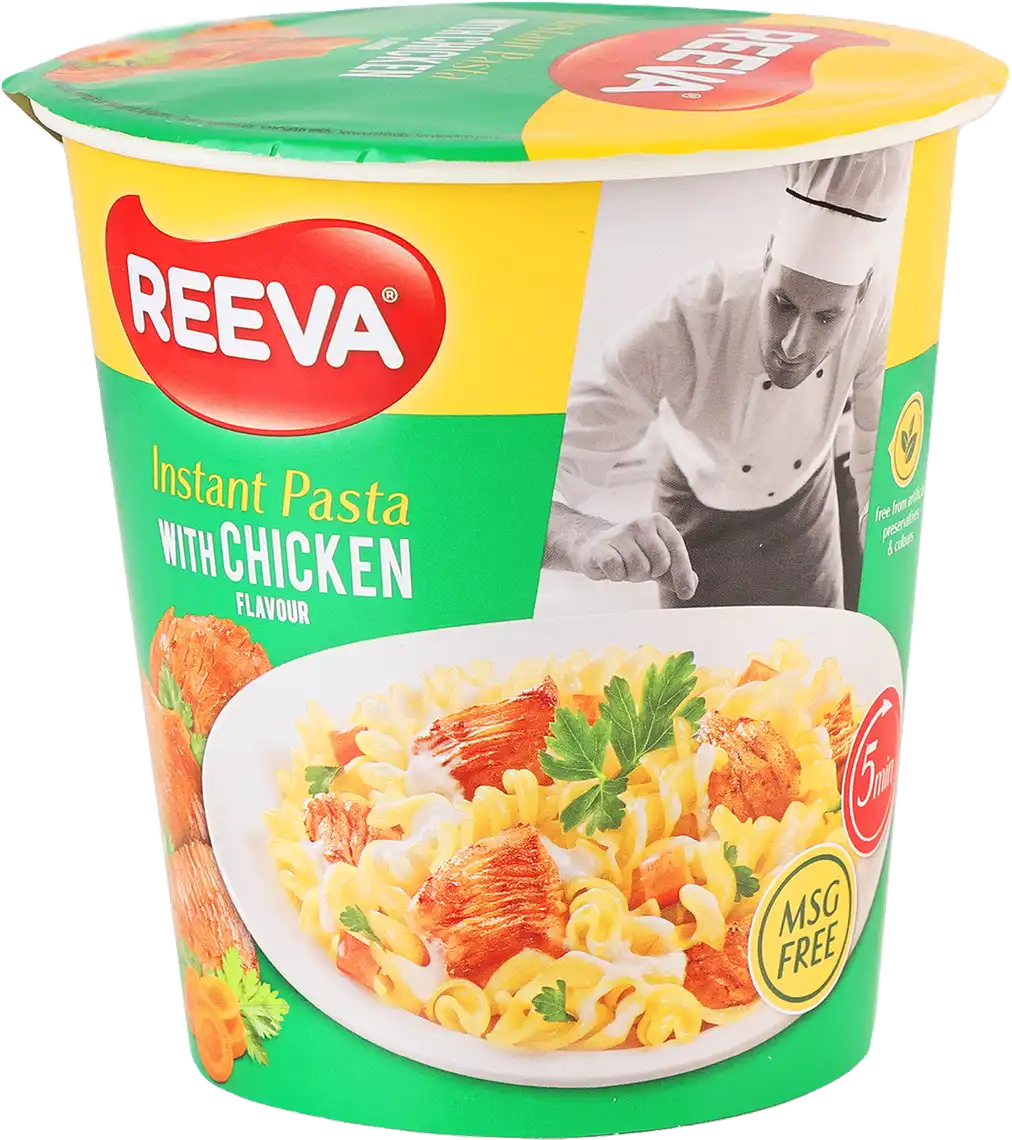 Макарони швидкого приготування Reeva зі смаком курки 70 г