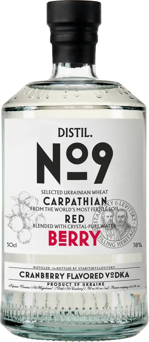 Горілка №9 Distil Журавлина 38% 0.5 л