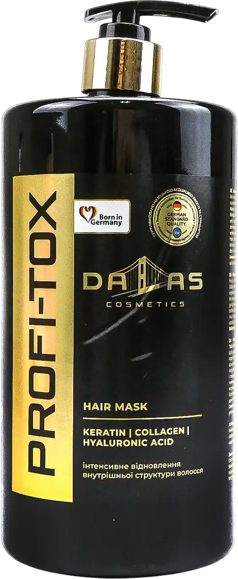 Маска для волосся Dalas Hair Pro-tox з кератином, колагеном та гіалуроновою кислотою 1 л