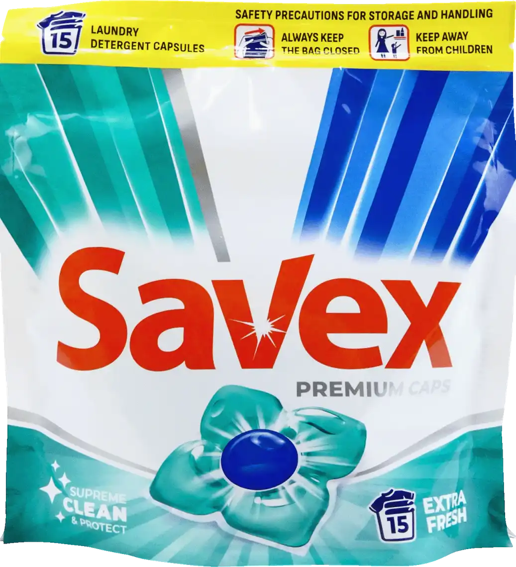 Капсули Savex Super Caps Extra Fresh для праня 15 шт