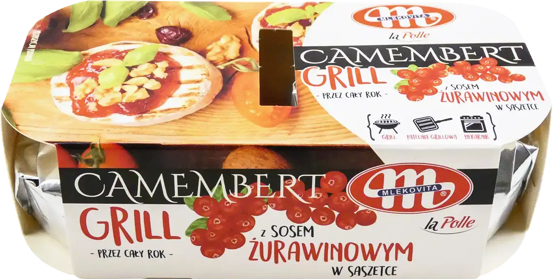 Сир Mlekovita Camembert La Polle з журавлиним соусом 58% 230 г