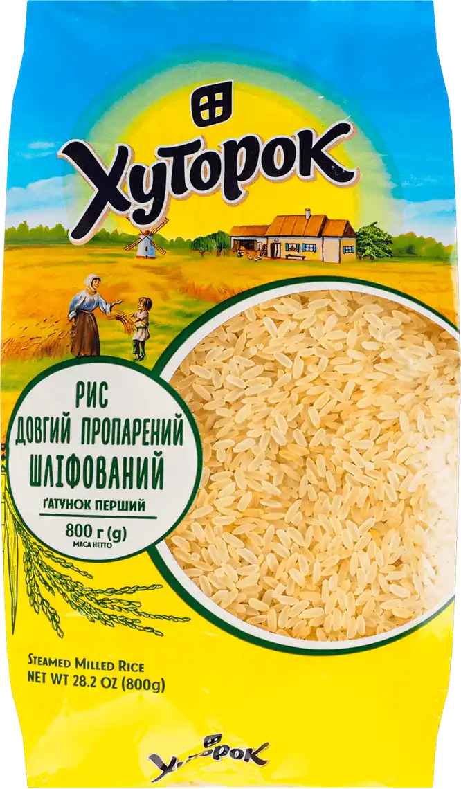 Рис Хуторок пропарений 800 г