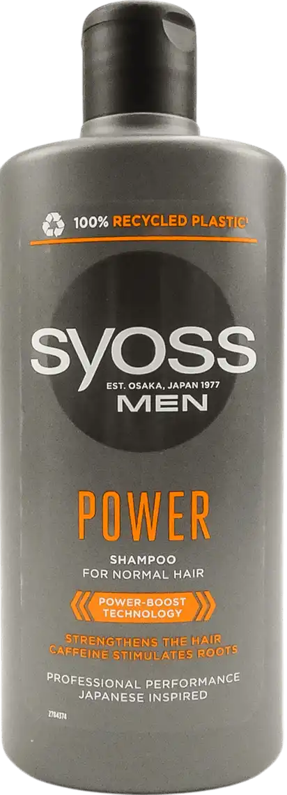 Шампунь SYOSS Men Power з кофеїном для нормального волосся 440 мл