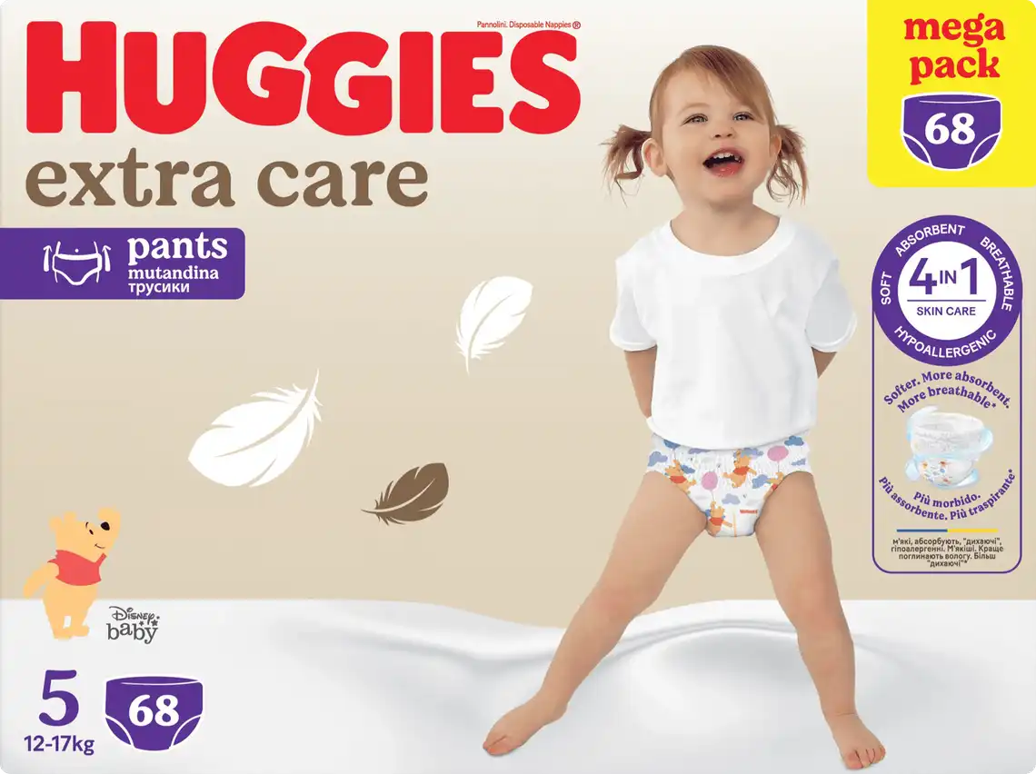 Підгузники-трусики Huggies Extra Care DP Size 5 Mega Box 68 шт