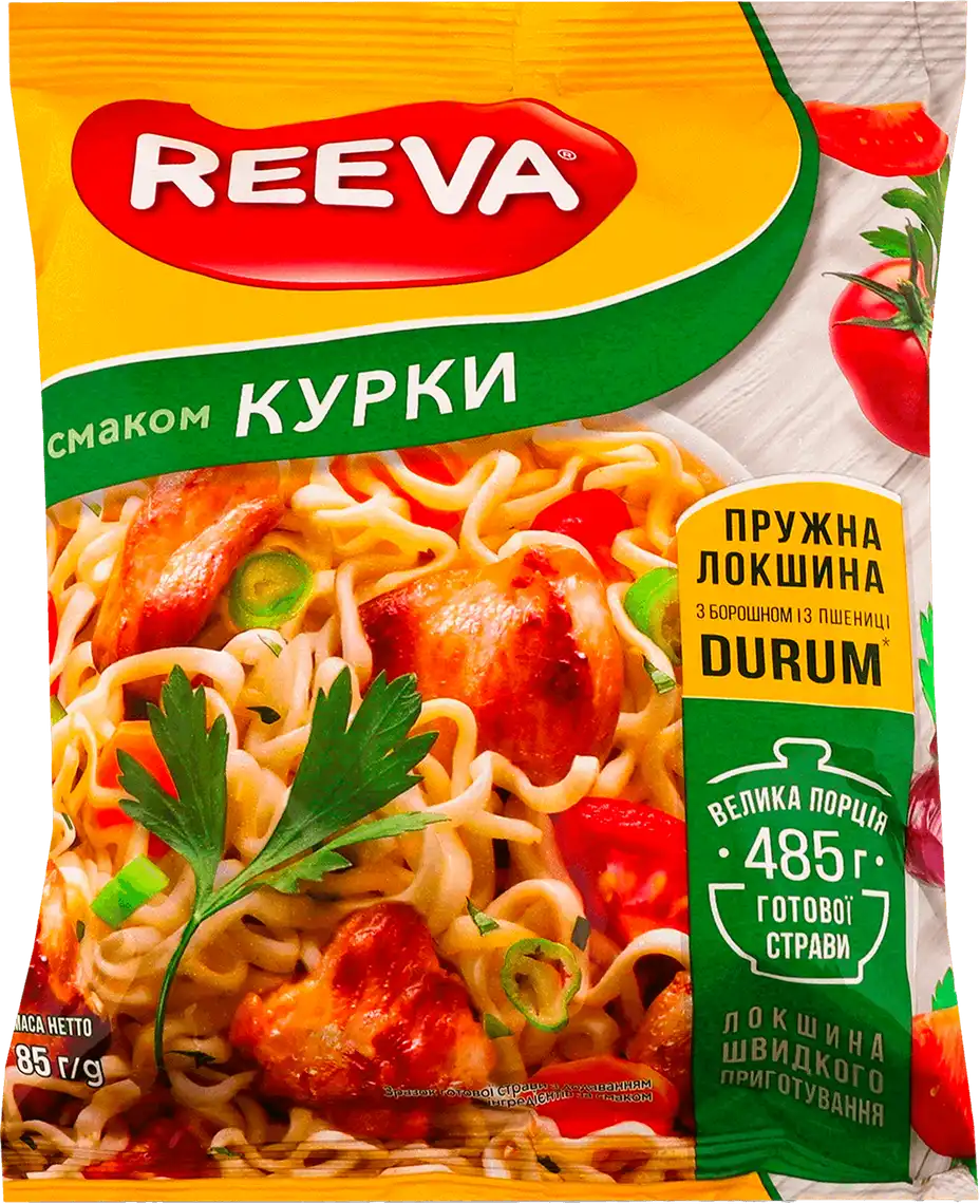 Локшина Reeva яєчна по домашньому з куркою 85 г