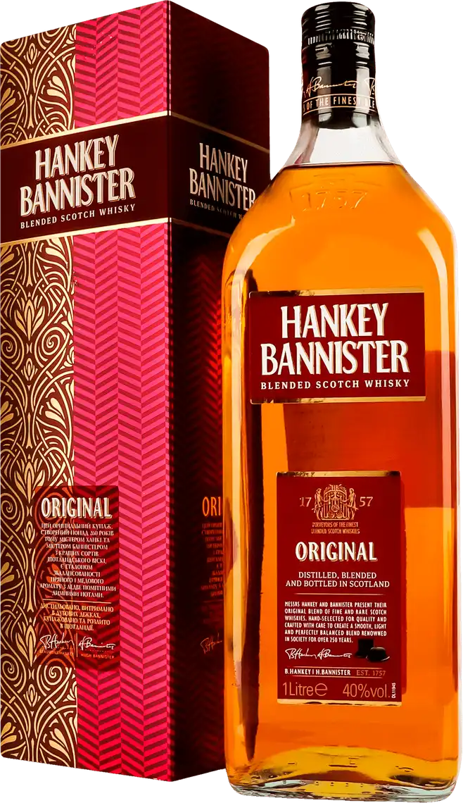 Віскі Hankey Bannister Original купажований 3 роки витримки 40% 1 л