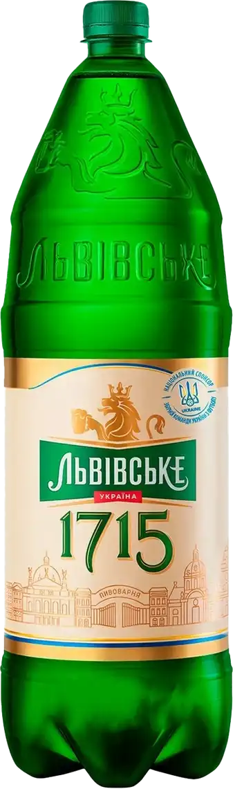 Пиво Львівське світле 1715 4,5% 2,25 л