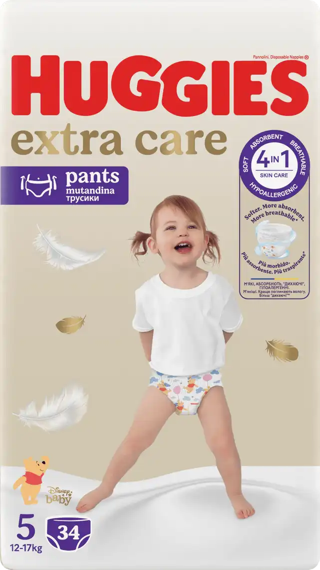 Підгузники-трусики Huggies Extra Care Mega 5 12-17 кг 34 шт