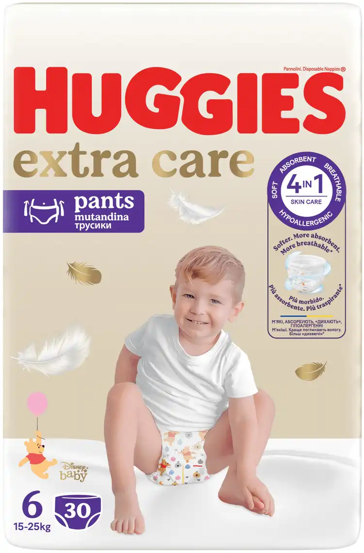 Підгузники-трусики Huggies Extra Care Mega 6 15-25 кг 30 шт
