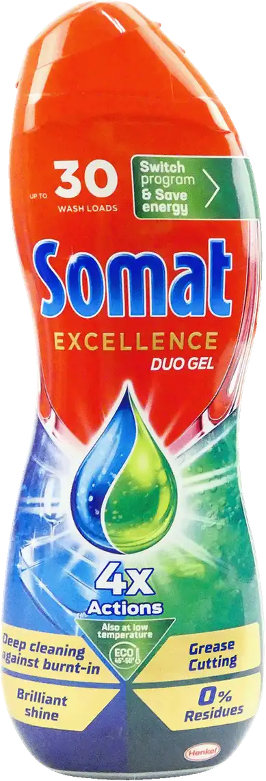 Гель для миття посуду в посудомийній машині Somat Duo Gel Excellence 540 мл