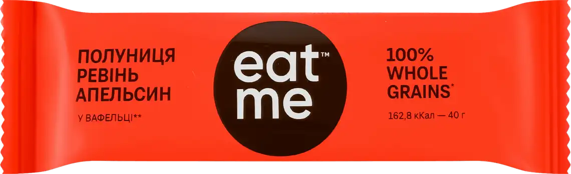 Батончик Eat Me полуниця-ревінь-апельсин 40 г