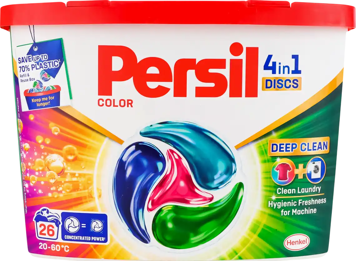 Диски для прання Persil Deep Clean Discs Color 4in1 26 шт по 16.5 г