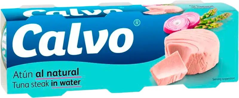 Тунець Calvo у власному соку 3 шт по 80 г