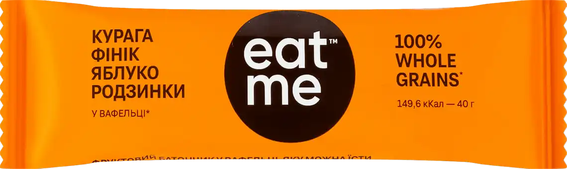 Батончик Eat Me курага-фінік-яблуко-родзинки та злаки 40 г