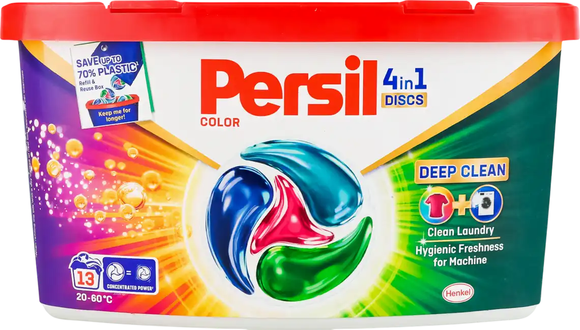 Диски для прання Persil Deep Clean Discs Color 4in1 13 шт по 16.5 г