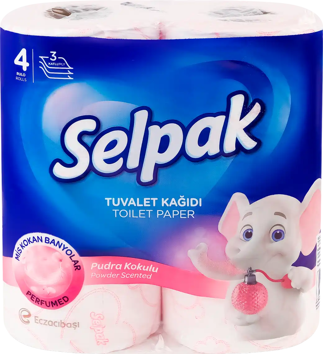 Папір туалетний Selpak Perfumed Powder Scented 3-шаровий 4 шт