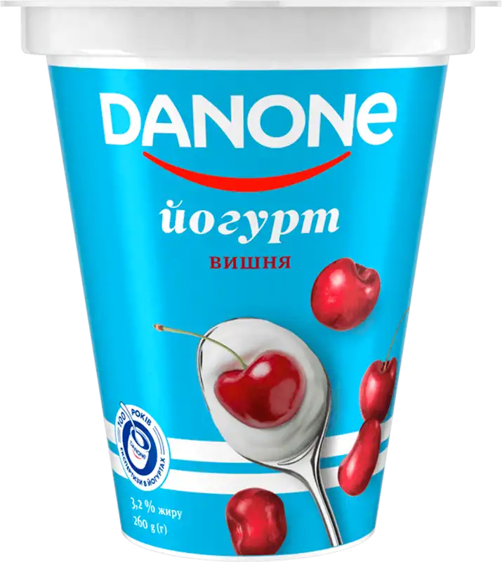 Йогурт Danone вишня 3.2% 260 г