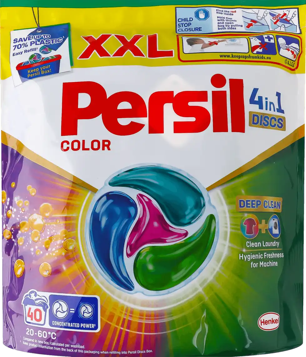 Диски для прання Persil Deep Clean Discs Color 4in1 40 шт по 16.5 г