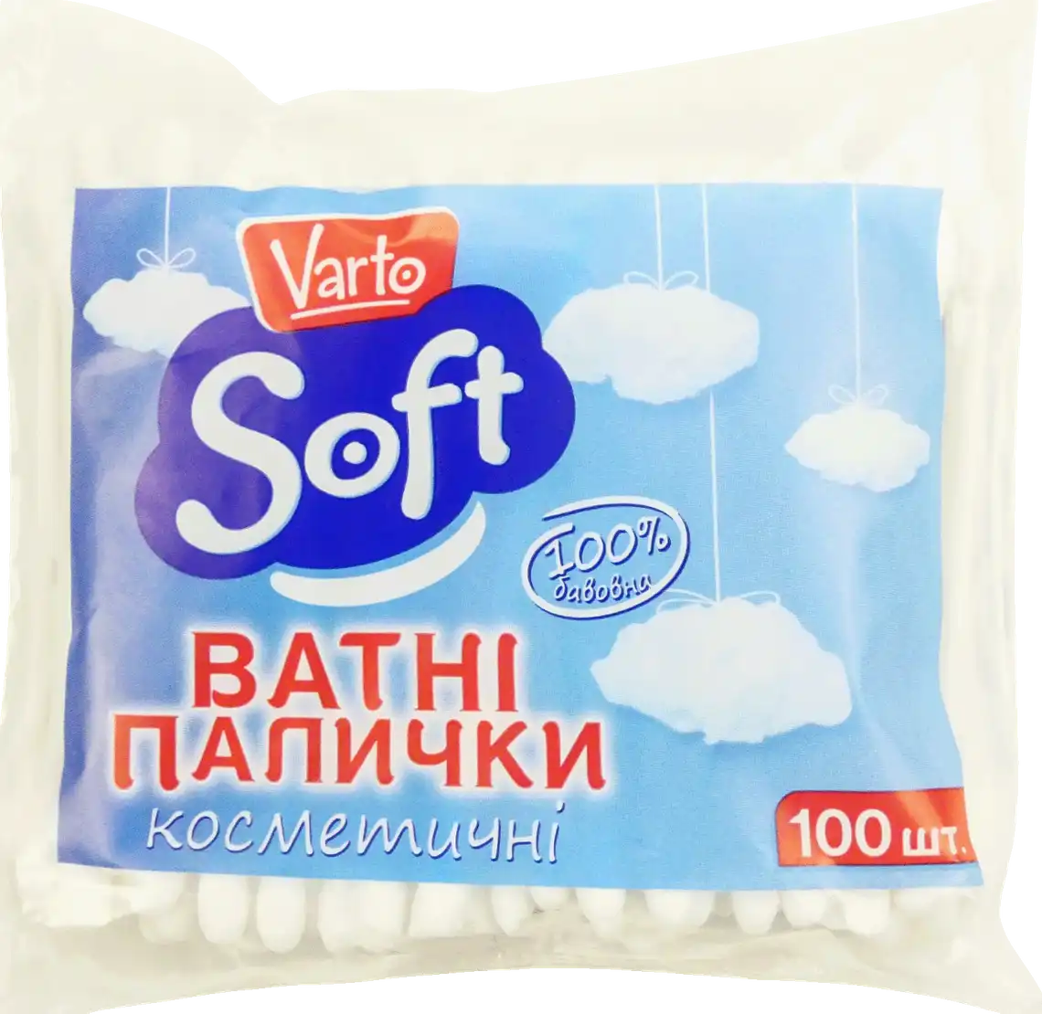 Ватні палички Varto Soft косметичні 100 шт.